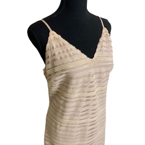 #162 THE JETSET DIARIES Nude Sequined Slip Dress - Picture 2 of 10